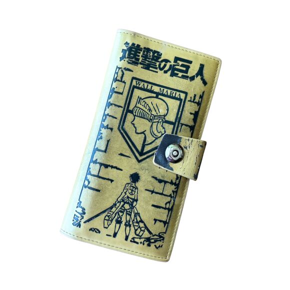 Attack on Titan Wallet | Wall Maria Eren Jaeger Anime Manga Leather Long Wallet - Picture 1 of 9
